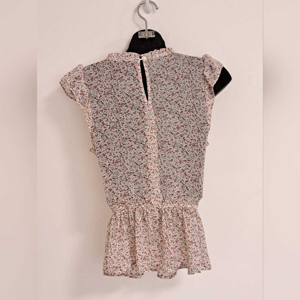 Promesa Floral BOHO Praire Chic Smocked Sleeveless Blouse Misses Size Small - Picture 7 of 8